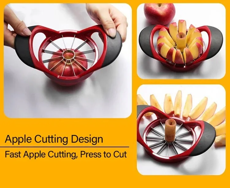 Affettatrice e carotatore per mele in acciaio inossidabile Taglierina per mele super affilata Pelapatate Strumento per affilare le mele Taglierina per frutta multifunzionale SGGJ007 — image 8
