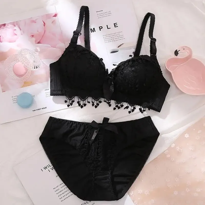 Mädchen Günstige BH-Set Große Größe Zurück Taste Komfortable Sammeln Bh Atmungsaktive Dünne Abschnitt Ohne Stahl Ring Frauen Unterwäsche Sets