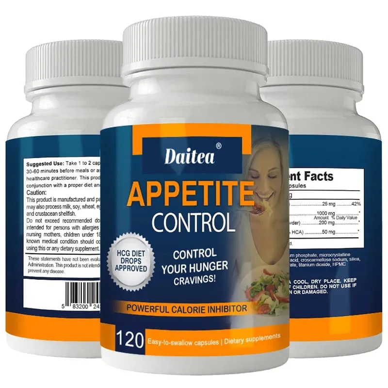Daitea Appetite Control Capsules - Organic Vitamin C Metabolism Weight Management Powerful Calorie Suppressant — image 1