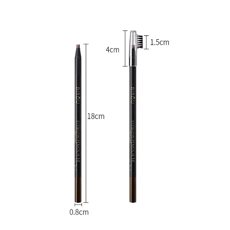 Pull Eyebrow Pencil Black Makeup High Quality Wild Line Eyebrow Pencil Hard Core Flat Head Pen White Waterproof — image 4