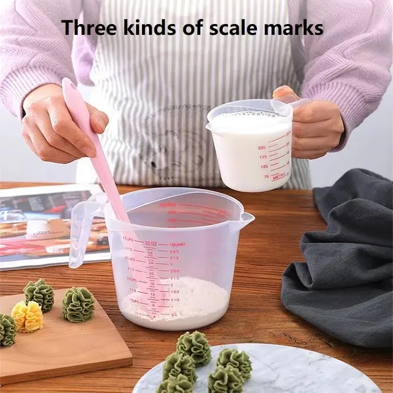 250/500/1000ML Easuring ถ้วยวัดถ้วยและช้อนเหยือกพลาสติก Digital KITCHEN Scale เบเกอรี่เครื่องมืออุปกรณ์จับเวลา — image 4