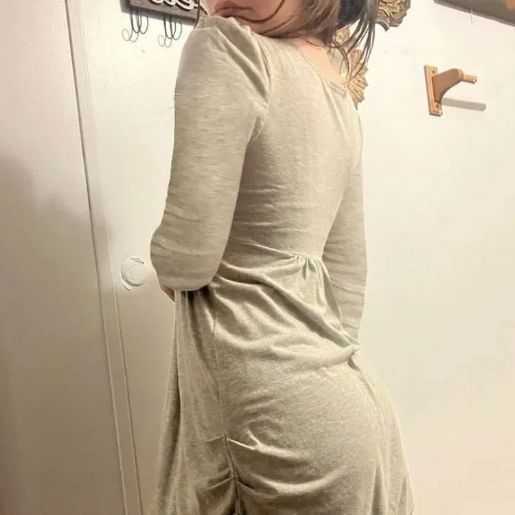 Elegant Sweet Bow Patchwork Fake Two Piece Dresses Sexy Square Collar Dress for Women Long Sleeve Loose Vestidos Femininos — image 4