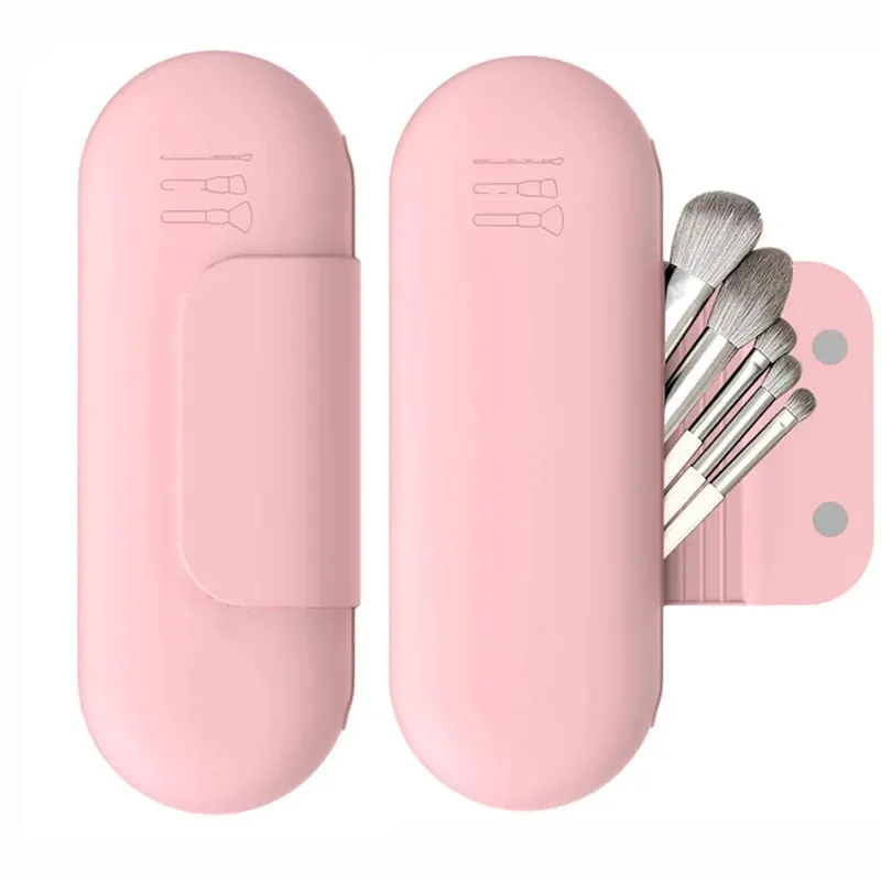 Porta pennelli per trucco in silicone Custodia per cosmetici da viaggio Custodia morbida per pennelli cosmetici portatili per il viso con chiusura magnetica — image 10