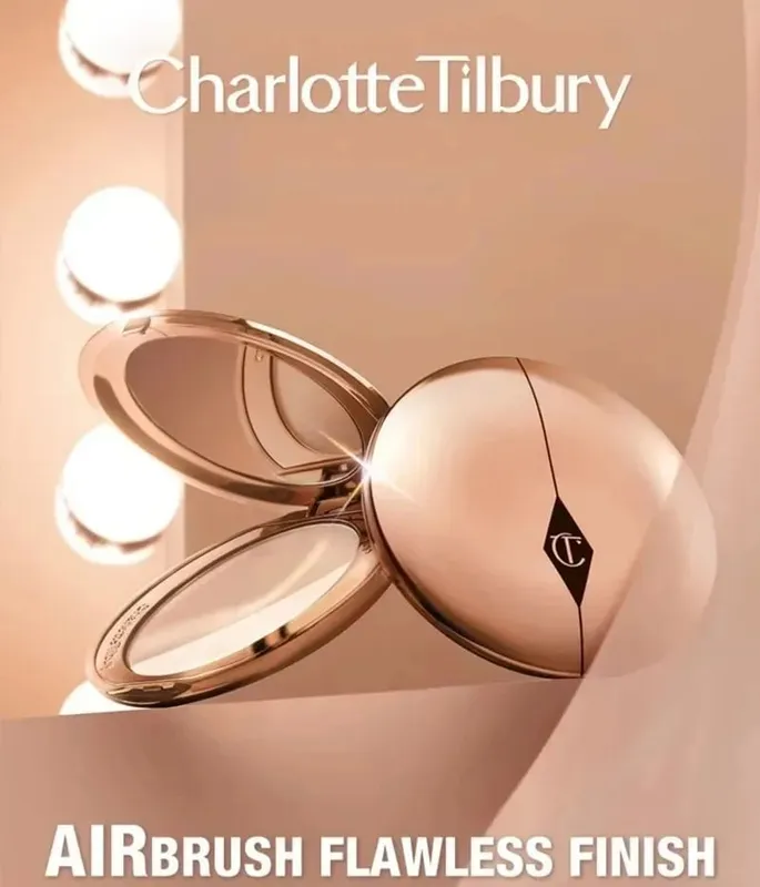 Charlotte tilbury batom líquido base iluminador pó prensado blush facial corretivo base maquiagem cosméticos — image 5