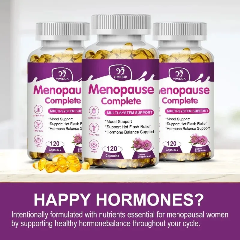 ซื้อ 1 แถม 1 ฟรี! อาหารเสริมวัยหมดประจำเดือนเพื่อบรรเทาอาการร้อนวูบวาบ ฮอร์โมนสมดุลและอารมณ์ บรรเทาอาการไม่สบายข้อต่อ มังสวิรัติ — image 5