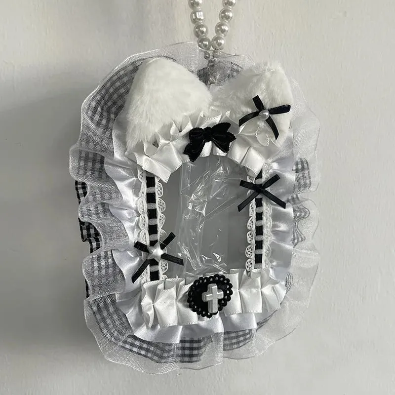 Pelindung Kad Foto Mewah dengan Reben & Renda - Lengan Kad Lembut untuk Pemuat Teratas Kes Paparan Idola Anime Kpop Pemegang DIY Comel untuk Hadiah Peminat — image 6