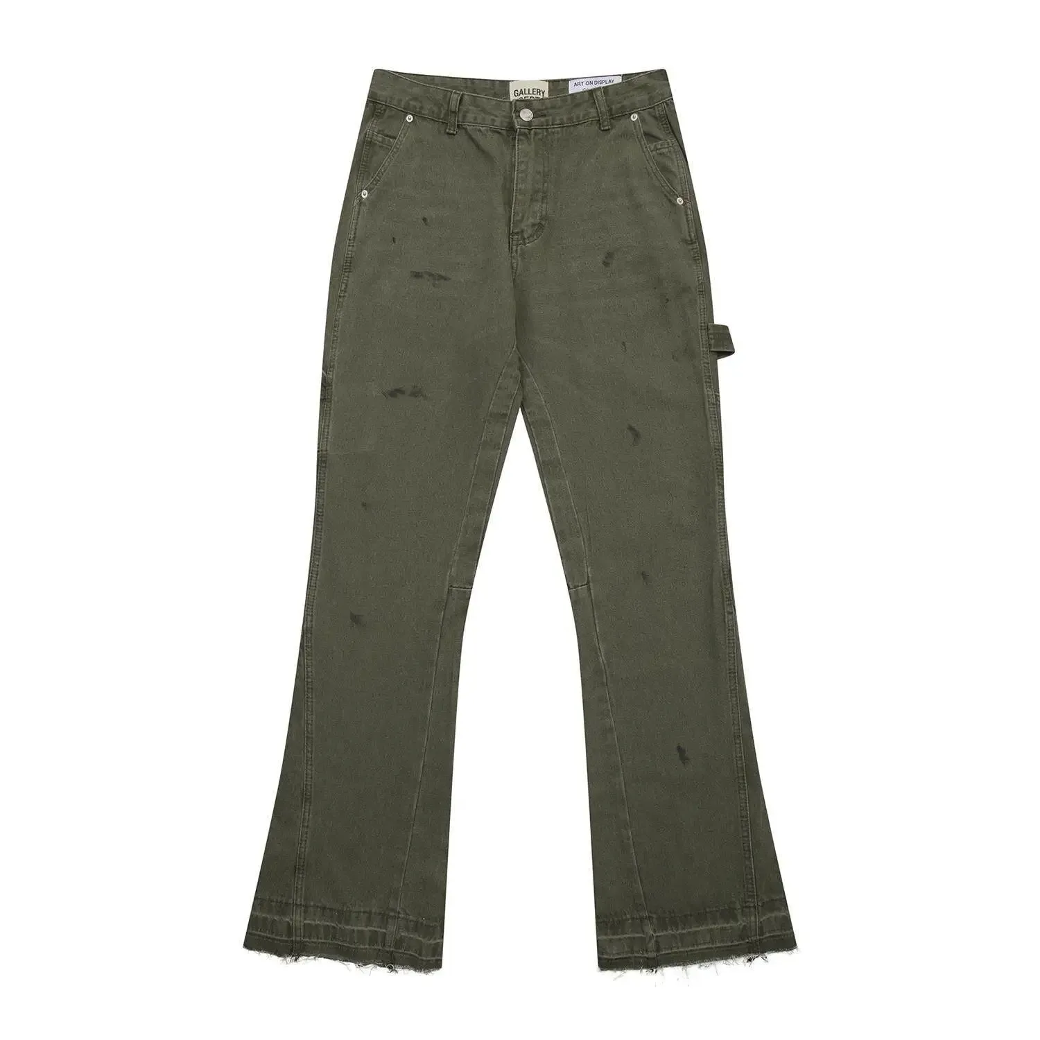 Gallery Dept schizzi di inchiostro schizzi di vernice lavaggio splicing micro pull jeans tute pantaloni casual — image 4