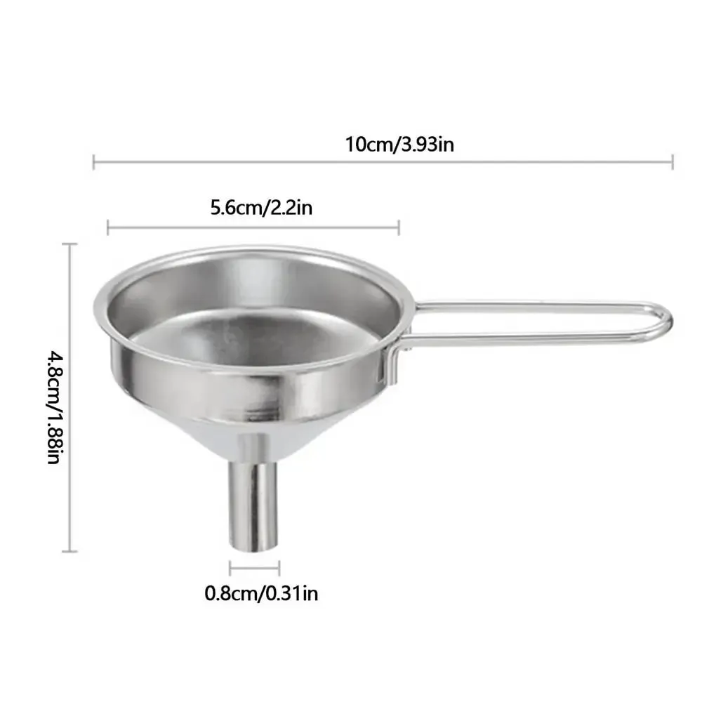 1PC Edelstahl Mini Trichter Küche Öl Flüssigkeit Trichter Mit Stabilem Griff Breiten Mund Trichter Für Konserven Küche Werkzeuge