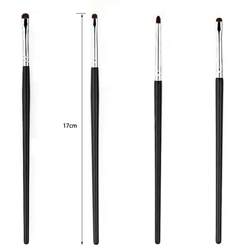 Set Berus Pembayang Mata 2/4pcs Penyerlah Kelopak Mata Rambut Kuda Lembut Berbaring Berus Mekap Ulat Sutera Alat Mekap Mata — image 6