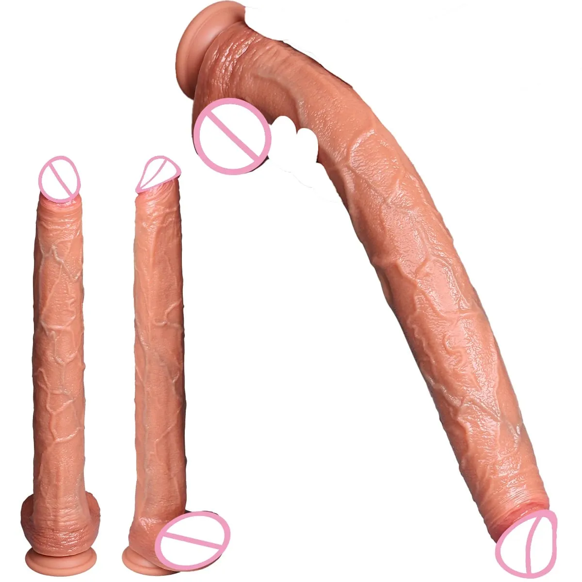 40cm longo vibrador realista forma de cobra única camada silicone pênis grande macio brinquedo sexo anal ventosa pau para mulher g-ponto orgas — image 1