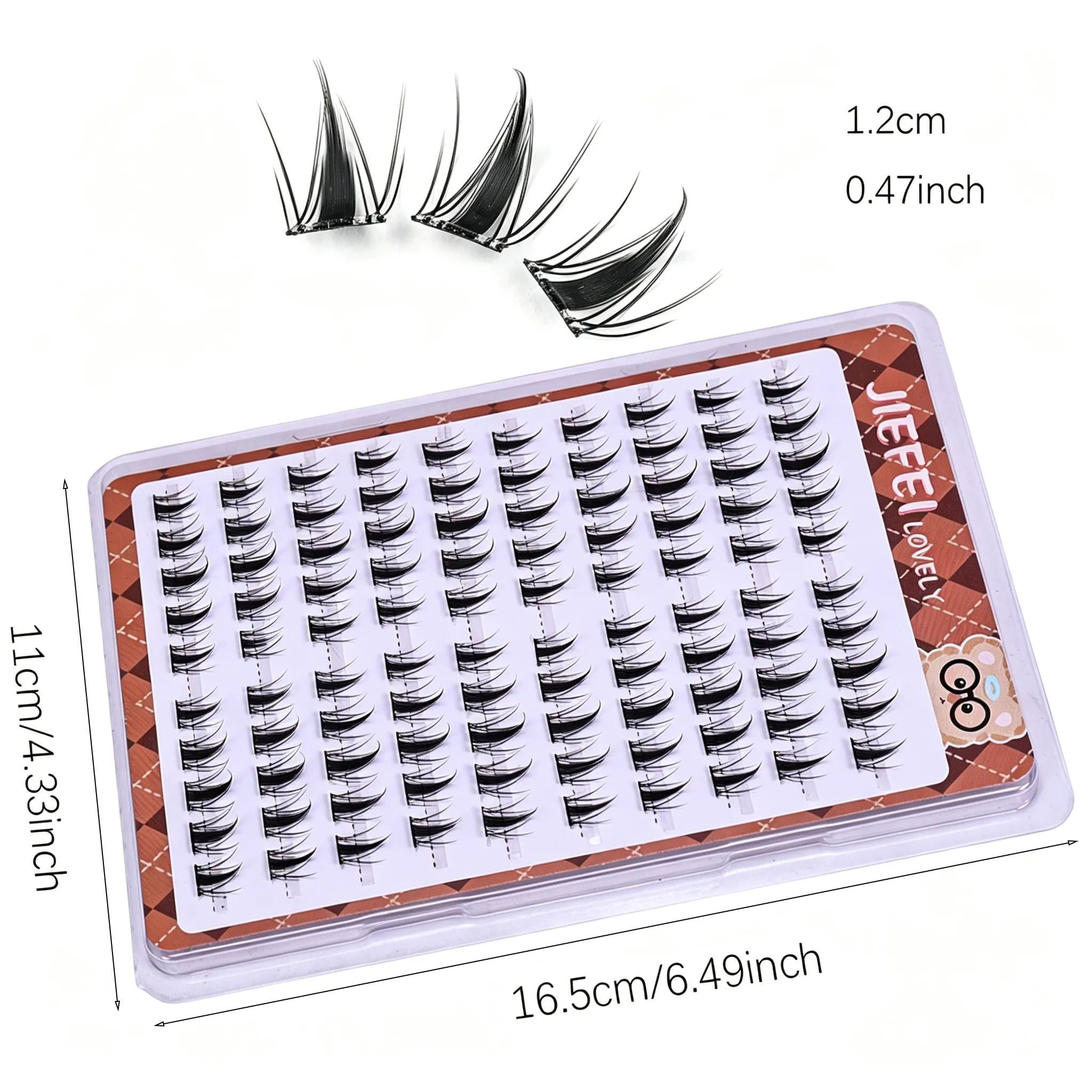Cílios postiços individuais, 10 linhas, autoadesivos, sem cola, seccionados, reutilizáveis, faça você mesmo, extensões de maquiagem para os olhos — image 4