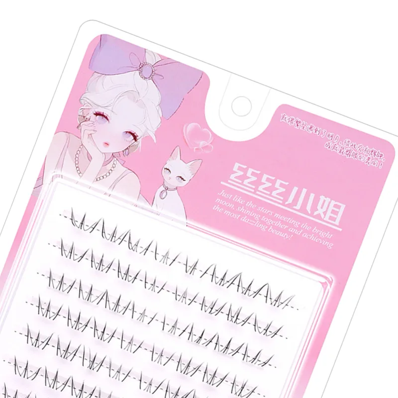 10 Reihen 5–7 mm Luft-Unterwimpern, kein Kleber erforderlich, künstliche Wimpern, segmentiert, natürliches Katzenauge unter den Wimpern, W-förmige untere Wimper — image 6