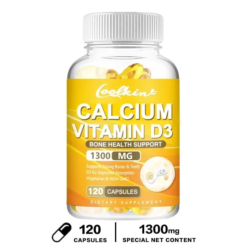 Calcium + Vitamin D3 Promotes Bone Health and Immune Support Enhances Carbonate Absorption Dietary Supplement