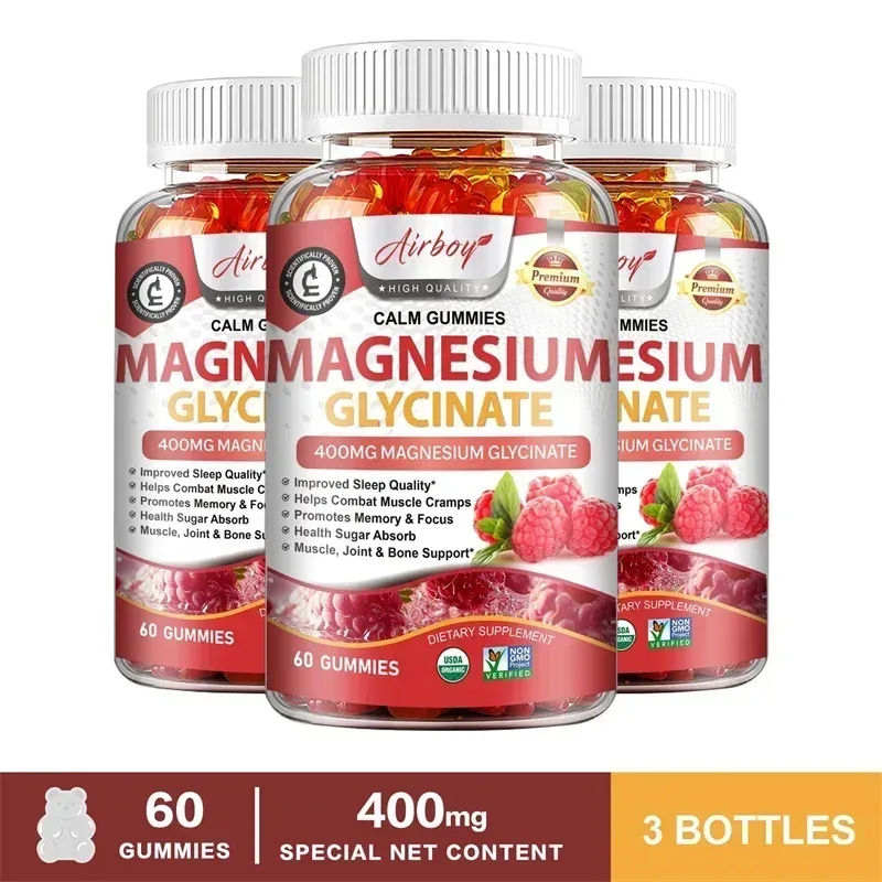 Magnesium Glycinate Gummies - Calm Relieves Stress Promotes Sleep Support Memory Concentration & Muscle Spasms — image 11