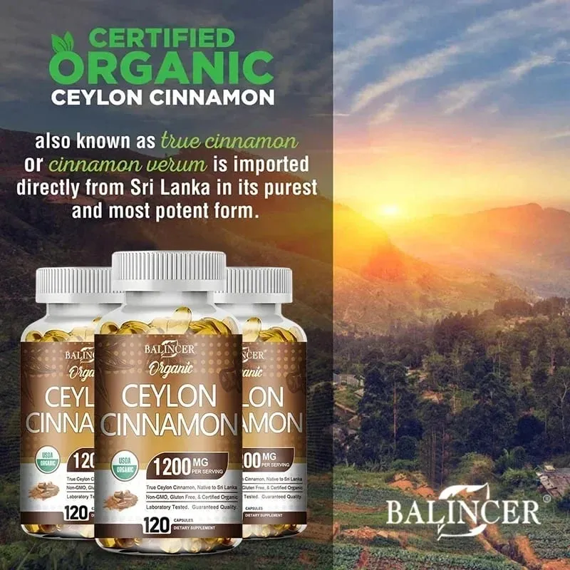 Organic Ceylon Cinnamon Supplement - Antioxidant Immune System Cardiovascular and Gastrointestinal Health Non-GMO Gluten-Free — image 6