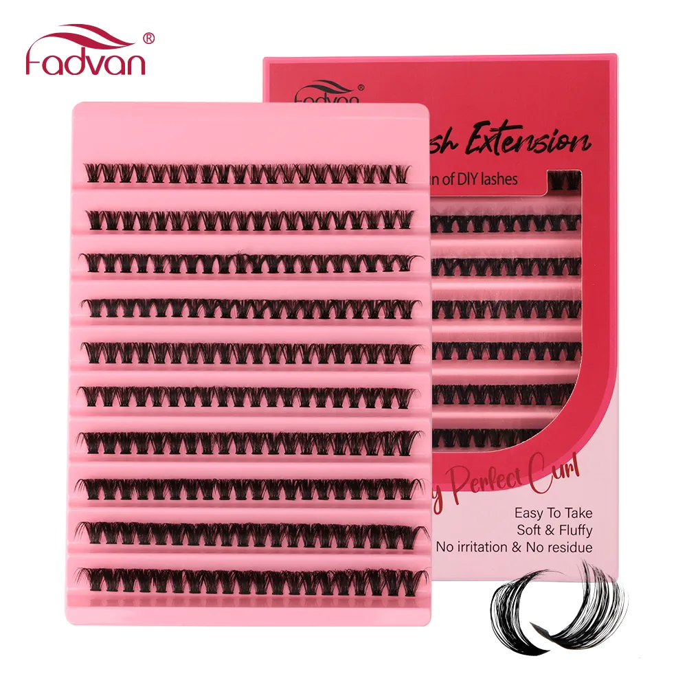 Fadvan DIY Cluster Wimpers Gemengd Lade Individuele Wimpers Volume Wimpers Zachte Natuurlijke Wimpers Mink Lash Cluster Valse Wimpers — image 3