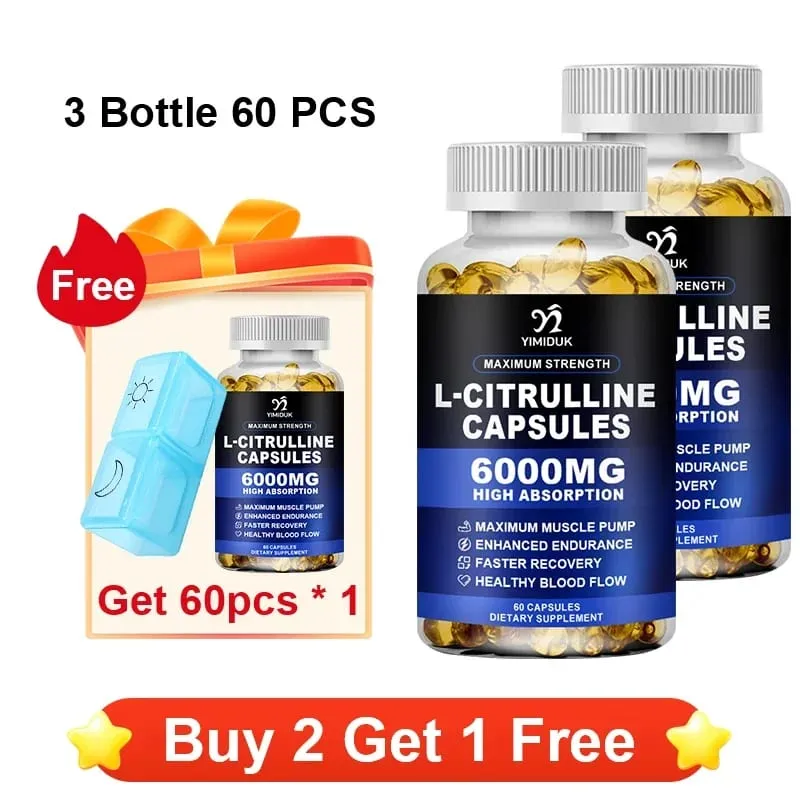 Capsule di L-citrullina ad alta resistenza con gelatina La vitamina E aiuta la vasodilatazione aumenta la pienezza muscolare accelera il recupero — image 9