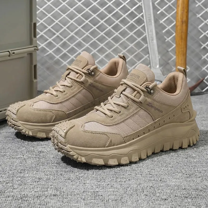 Baskets décontractées d'extérieur pour hommes, semelle épaisse, doublure confortable et Durable pour la randonnée, le Camping, les sorties quotidiennes — image 5