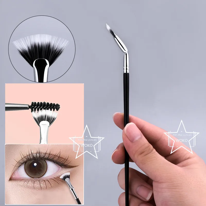 แปรงขนตาพัดลม Bent Lash แปรงพัดลม แปรงขนตา แปรงพัดลมขนาดเล็ก Professional MINI แปรงขนตา Make Up TOOL — image 2