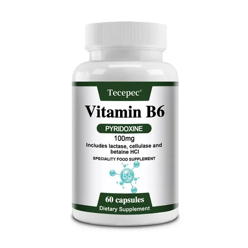Vitamin B6 Kapsler - Hjernefunktion og hukommelseskoncentration Kardiovaskulær hud Hår Immun ikke-GMO kosttilskud — image 9