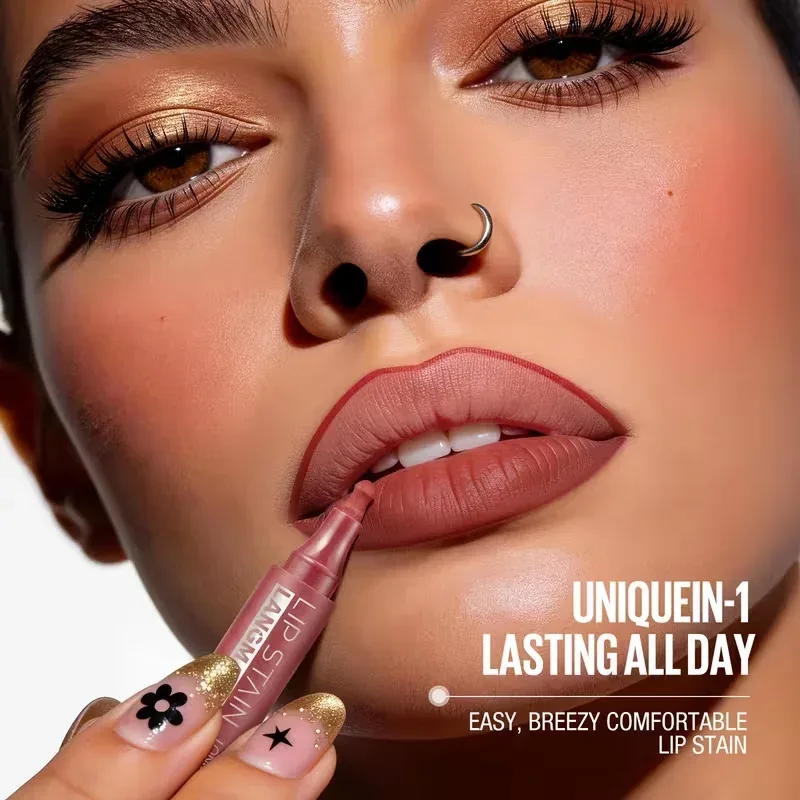 Lip Stain Liquid Lip Liner Marker Pen Long Lasting Waterproof Matte Lip Tint Highly Pigmented Nude Lip Contour Makeup For Women — image 3