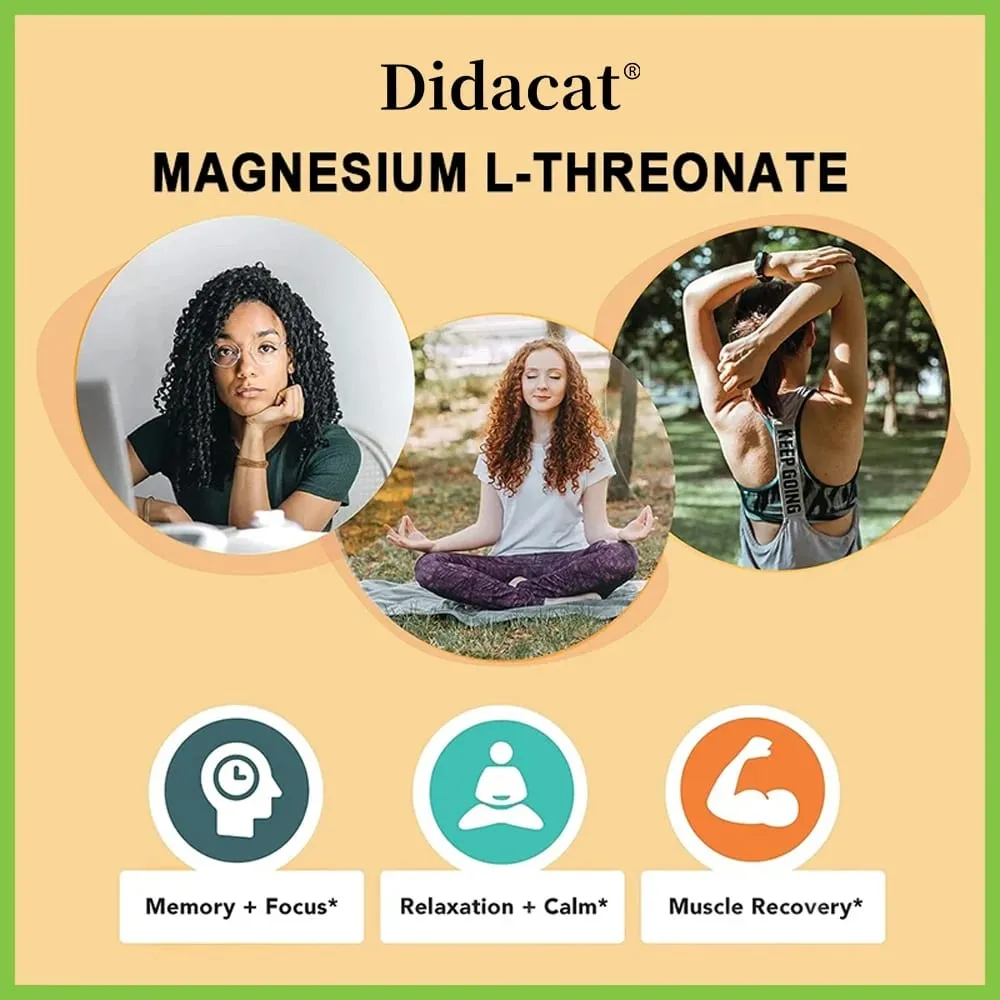 Magnesium L-threonate Capsules - Enhance Concentration Memory Promote Brain Health Improve Sleep Quality Reduces Fatigue — image 4