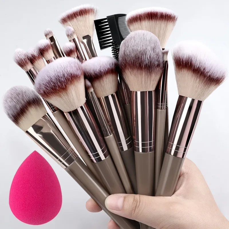 Set di pennelli per trucco da 20 pezzi Professionale Dettagli super morbidi Blush evidenziatore Fondotinta correttore Pennello per ombretto Strumento di bellezza per donna — image 18