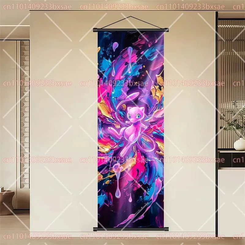 Peinture en rouleau HD de dessin animé Pokémon, Eevee, Pikachu, Suicune, Charizard, Mewtwo, décoration murale de fond, affiche, cadeau pour enfants — image 24
