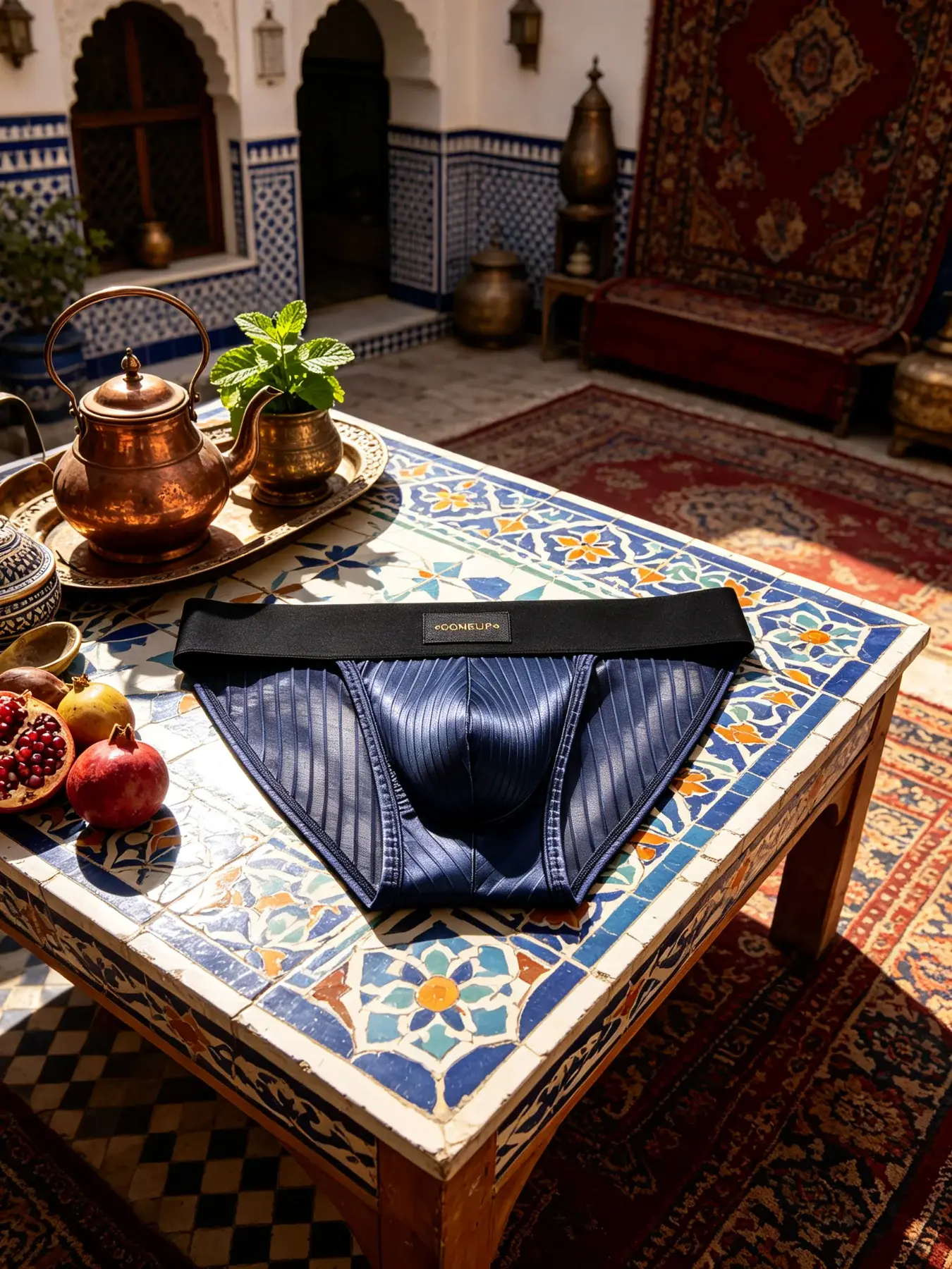 Heren lage taille driehoek korte glanzende pure verticale streep ontwerp U Ardennen Pouch Comfort zomer mannelijk ondergoed DP925 — image 1