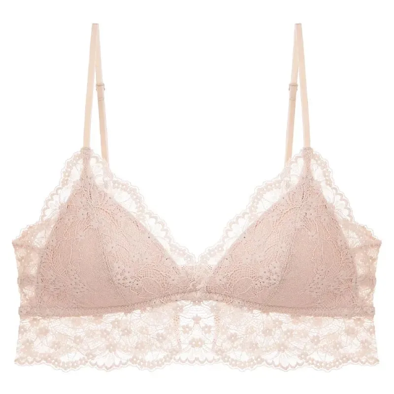 Dünner Spitzen-Bügel-BH für Damen, Dessous-Top, elegante Damen-Unterwäsche, tägliches weibliches Bralette — image 3