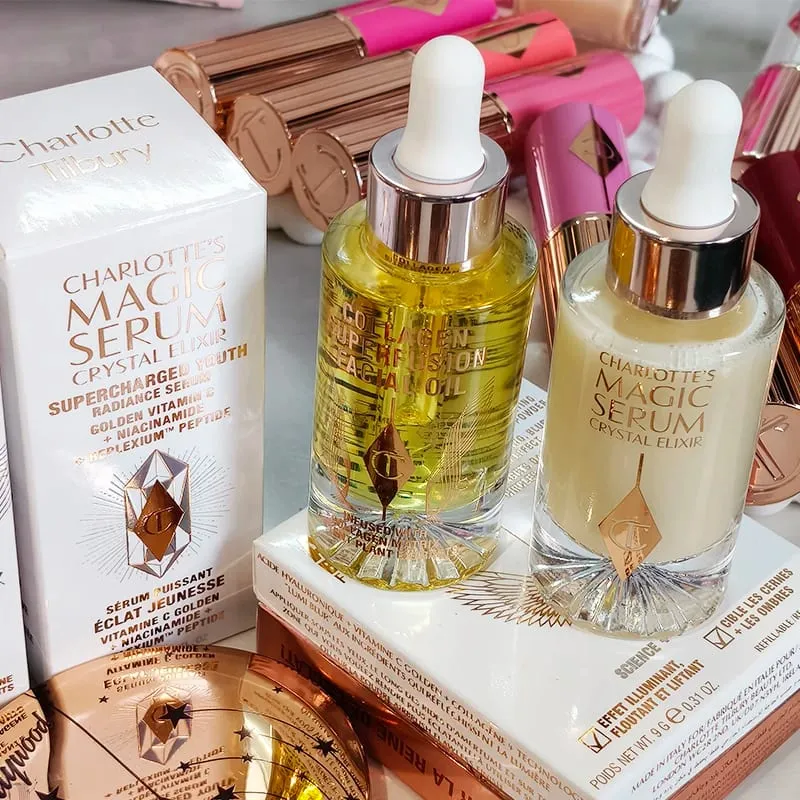 Hot Sale Charlotte Brand Setting Spray Fine Texture Powder Small Gold Plate 2 Color Powder Blusher Essence Oil Tilbury Cosmetics — image 2