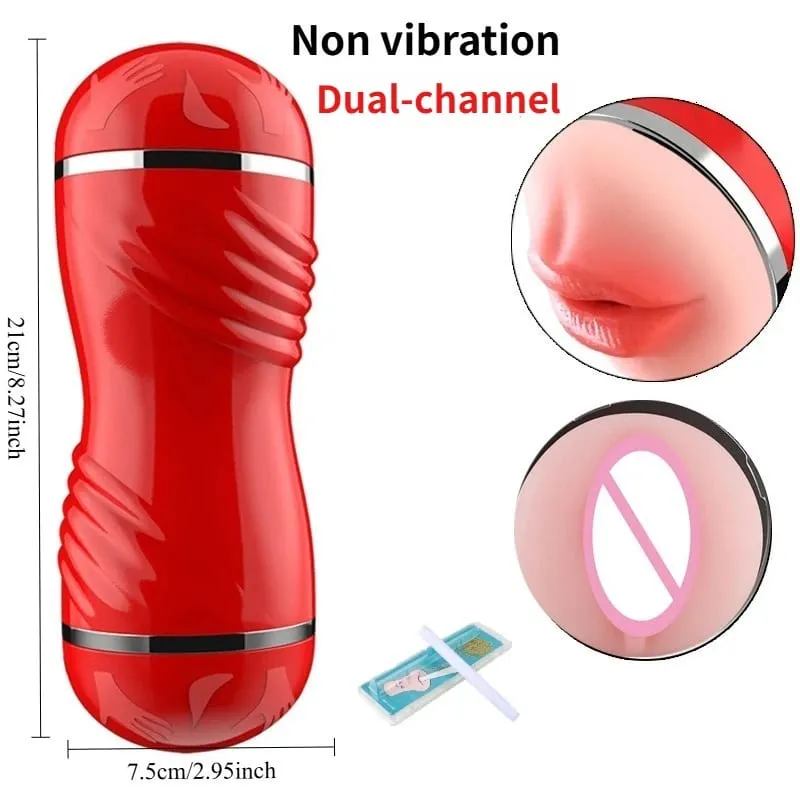 2 IN 1 Realistico Artificiale Della Vagina per Gli Uomini Tazza del Masturbatore Gola Profonda Pompino Massaggiatore Figa Tascabile Pene Erotico Giocattoli Del Sesso Per Adulti — image 8