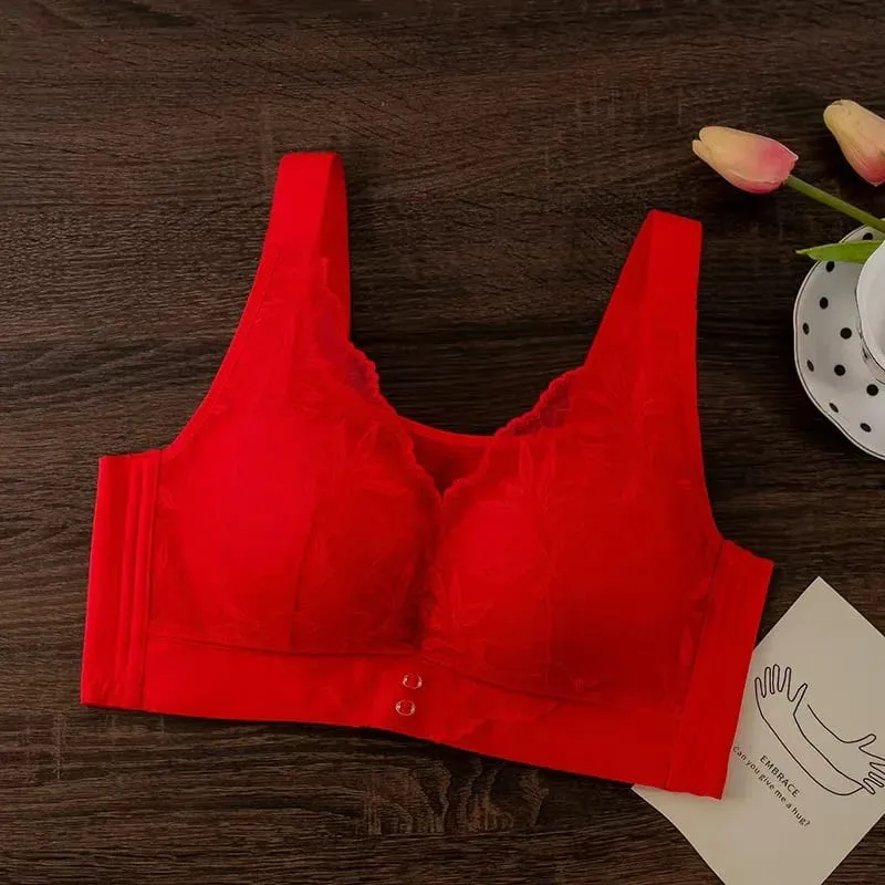 Tenká podprsenka Push-up s tenkým CD podprsenka Plus velikosti Sexy krajka Bezdrátová měkká podpora Proti povisnutí Nastavitelná spodní prádlo podprsenka pro ženy — image 9
