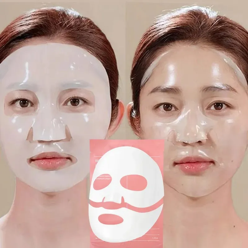 Masker Kolagen Terpisah Pelembap Menyegarkan Perawatan Kulit Cerah Kontrol Minyak Masker Wajah Hidrasi Dalam yang Lembut Riasan Korea — image 2