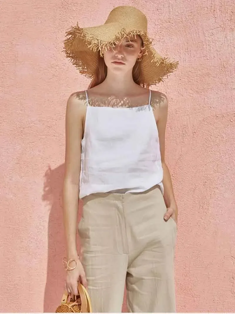 Baumwolle Leinen Sommer Tops Für Frauen 2026 Sexy Ärmellose Grundlegende Streetwear Tank Top Frauen Ästhetische Kleidung Haut Femme — image 9