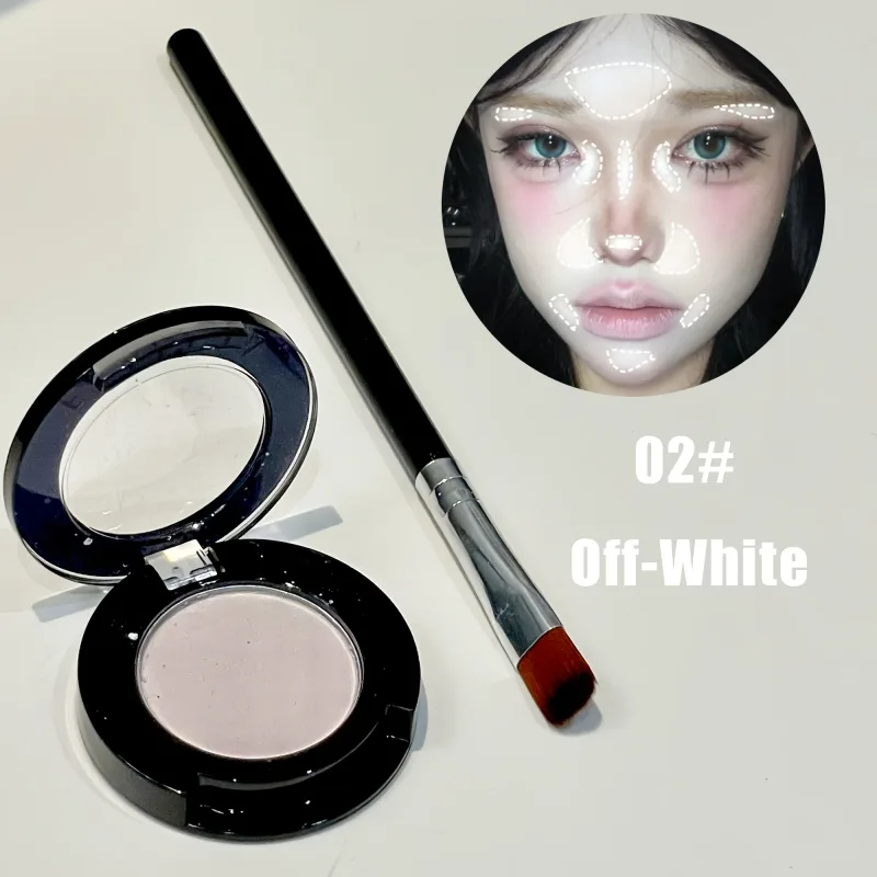 Fard à paupières mat unique avec pinceau, couleur à faible saturation sous les yeux, maquillage multi-usage, idéal pour les cadeaux de vacances — image 2