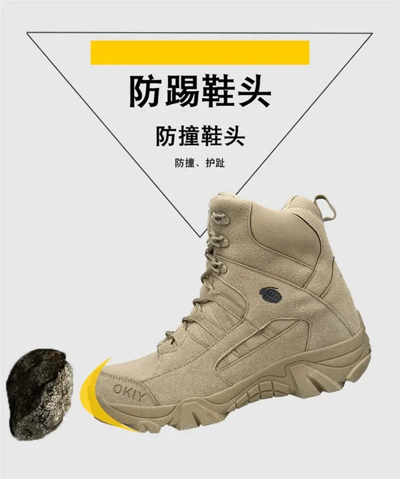 Stivali tattici da uomo Scarpe da lavoro antinfortunistiche impermeabili da uomo Desert Scarpe da trekking Stivaletti da esterno — image 9