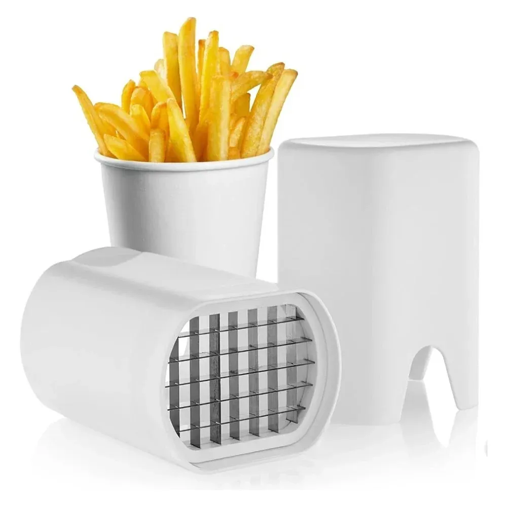 French Fry Cutter Tool White – Tool Food Dicer Veggie Dicer Chopper Veg Chopper White French Fry Cutter Natural Cut Rapid Slicer — image 1