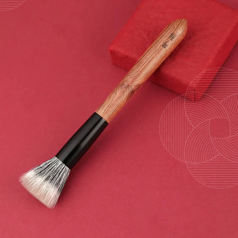 Professional Handmade Make Up แปรง 201 นุ่มแพะ Fox สังเคราะห์ Stippling Blush แปรง Rosewood Handle แปรงแต่งหน้า — image 3