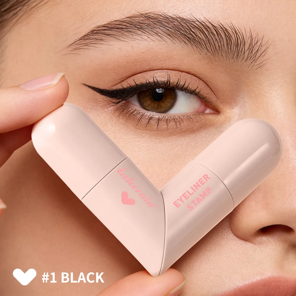 Lakerain Eyeliner timbre motif coeur doublure de précision couleur longue durée Portable Eye Liner essentiel pour les débutants en maquillage — image 4