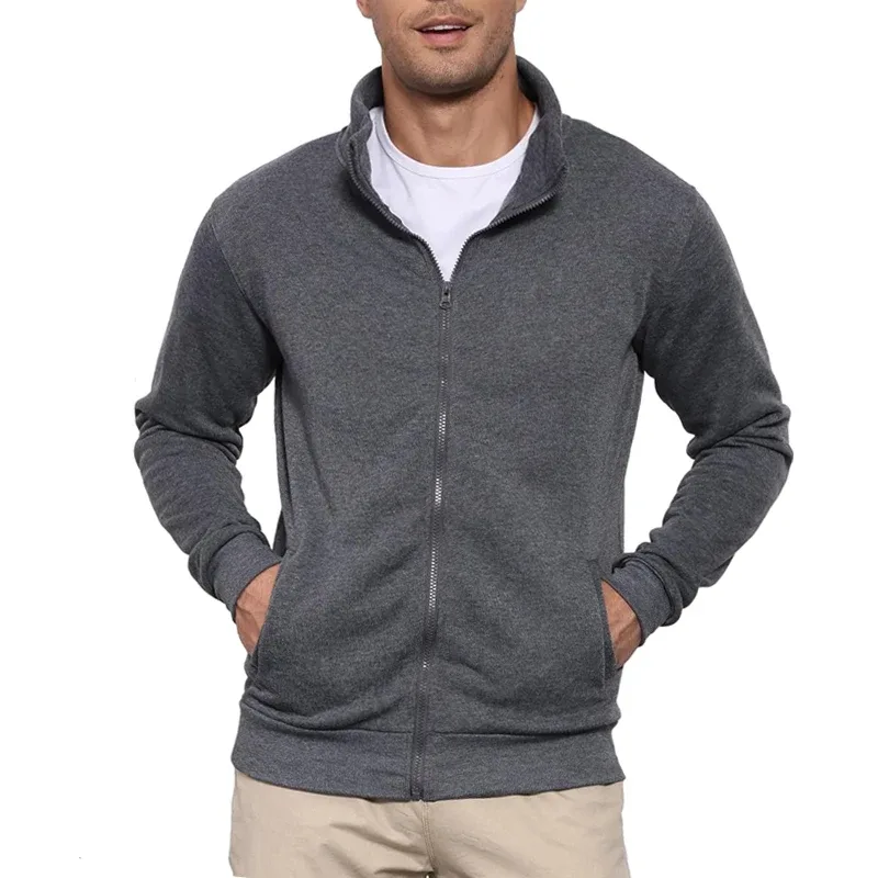Nowa męska bluza dresowa bluza z kapturem bluza męska bez kaptura z kurtką zapinaną na zamek Outdoor Sport lekka odzież uliczna M-3XL
