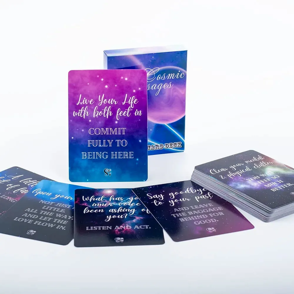 42 Oracle Card Deck Cosmic Messages Divination Inspirerande brädspel engelsk version 10,3x7,3cm