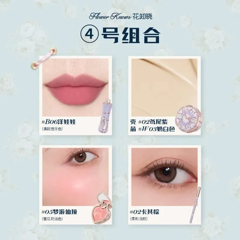 Flower Knows Bunny Garden 4-Piece Makeup Set Cushion BB Cream Liquid Lipstick Easy-Apply Blush Waterproof Eyeliner Cosmetics Kit — image 4