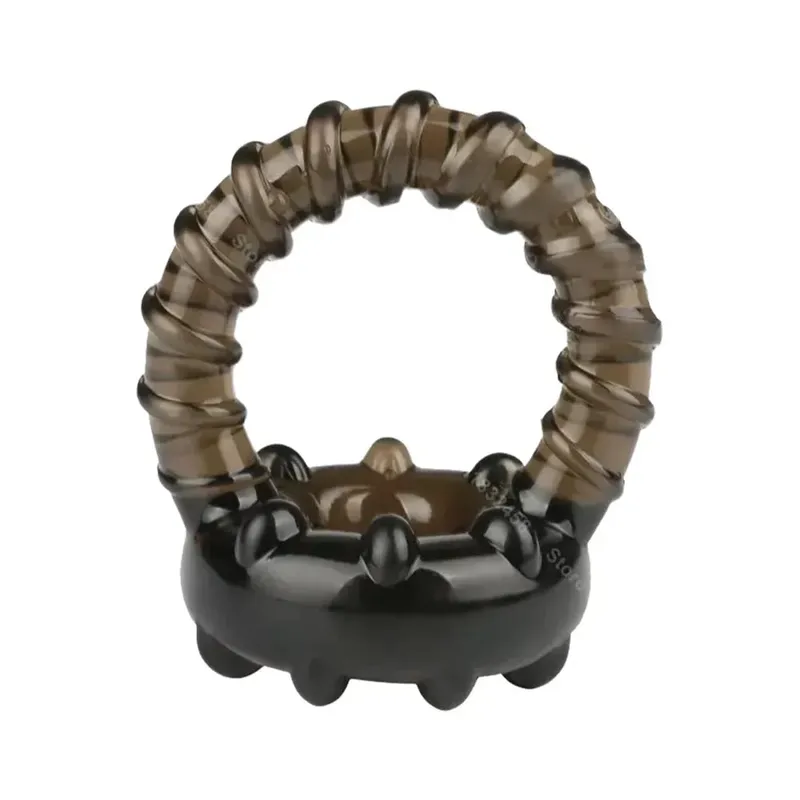 Male Semen Lock Ring Soft Time Delay Erection Dual Cock Ring Friction Massager Stimulation Couple Lover Sex Toys For Men — image 1