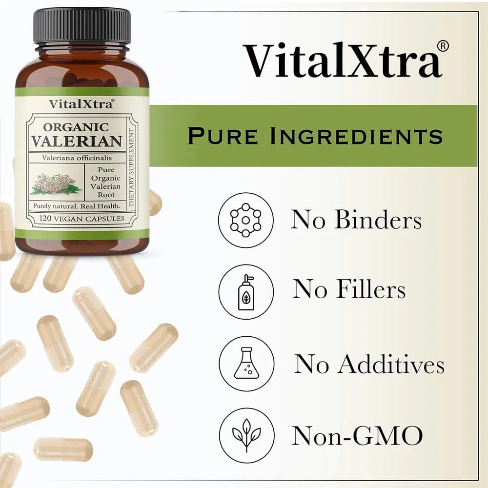 พรีเมี่ยม Valerian Root Capsules 450 มก. การนอนหลับและผ่อนคลายตามธรรมชาติช่วยลดความเครียดมังสวิรัติ Non-GMO สำหรับผู้ชายและผู้หญิง — image 3