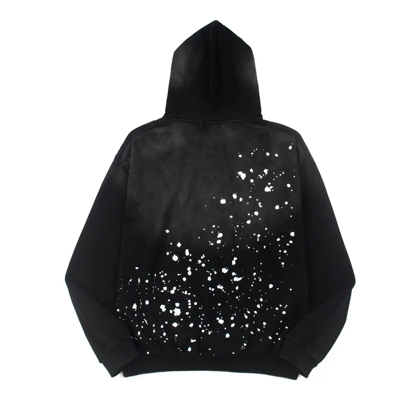 Hoodies Pullover 26ss Vintage Embroidery Leather Pattern Glittering Diamond Print Men's Hooded Hip Hop Style Sweatshirts — image 28