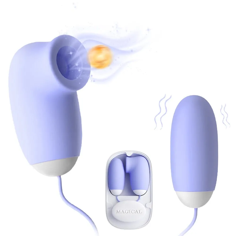 Magic Box klitorální sací vibrátor s vibračním vajíčkem G bodový stimulátor odsávání bradavek 12rychlostní vaginální kuličkové sexuální hračky pro ženy — image 1