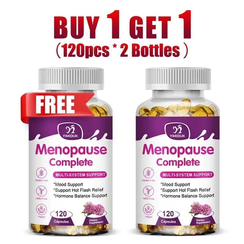ซื้อ 1 แถม 1 ฟรี! อาหารเสริมวัยหมดประจำเดือนเพื่อบรรเทาอาการร้อนวูบวาบ ฮอร์โมนสมดุลและอารมณ์ บรรเทาอาการไม่สบายข้อต่อ มังสวิรัติ — image 9