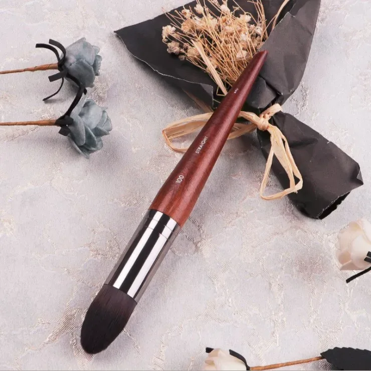 1 pz MF Pennelli per trucco morbido in legno naturale Fondotinta in polvere Correttore Pennello per trucco Blush Capelli sintetici Ombra Strumenti di alta qualità — image 11
