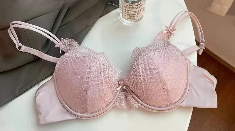 สุภาพสตรีชุดชั้นในลูกไม้ชุด PURE Desire ความงามลึก V สายรัดบางถ้วยบางนุ่ม Underwire Push-Up Bra กางเกง S-XL — image 12